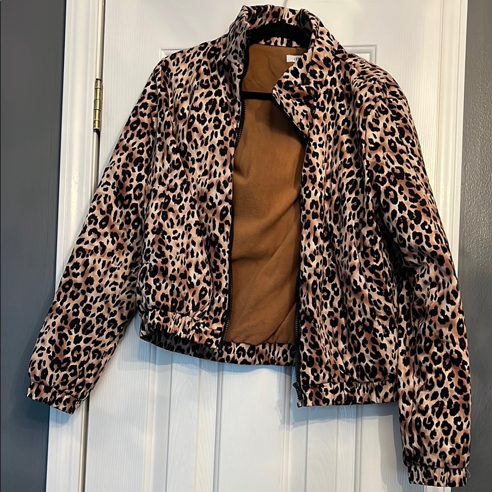 Leopard Print Women's Winter Jacket